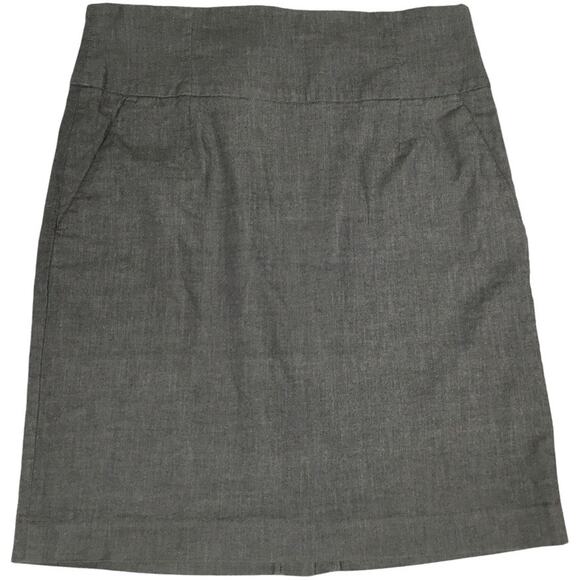 Banana Republic Pencil Skirt Straight Grey Wool Blend Women's 14 Career Work - Picture 1 of 9